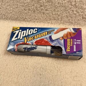 ZIPLOC Vacuum Bag Starter Kit NOS 1 Pump - 3 Quart Bags NEW Sealed DISCONTINUED